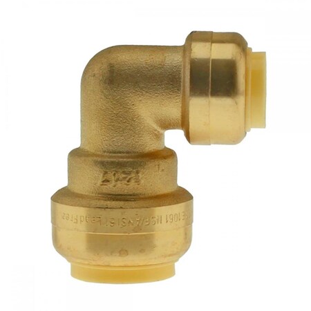 Homewardbound 0.75 x 0.5 in. Push Fit Brass Standard Radius Elbow HO3344587